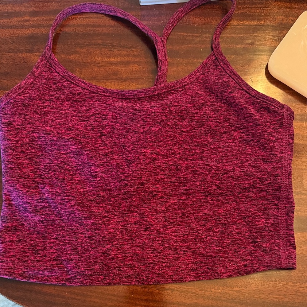 Beyond Yoga Burgundy Heather Tank